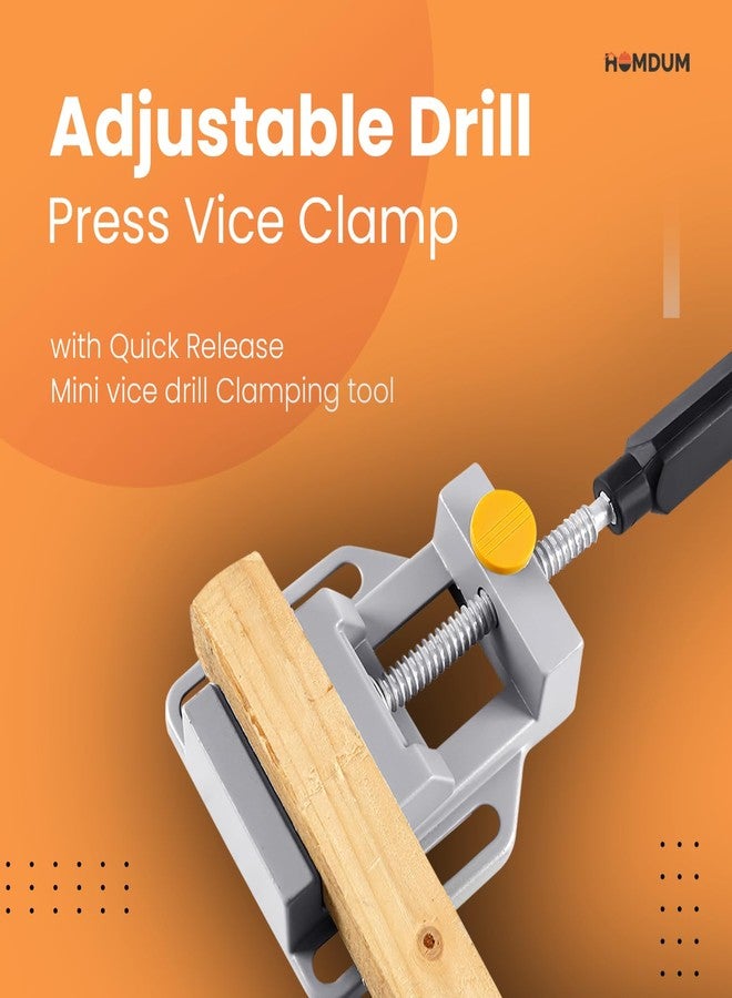 Homdum Adjustable Drill Press Vice Clamp with Quick Release Button Mini vice drill Clamping tool size 60mm x 70mm - Image 3